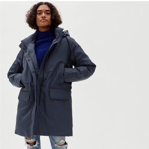 Overland Re New Military Jacket India ink blue size small